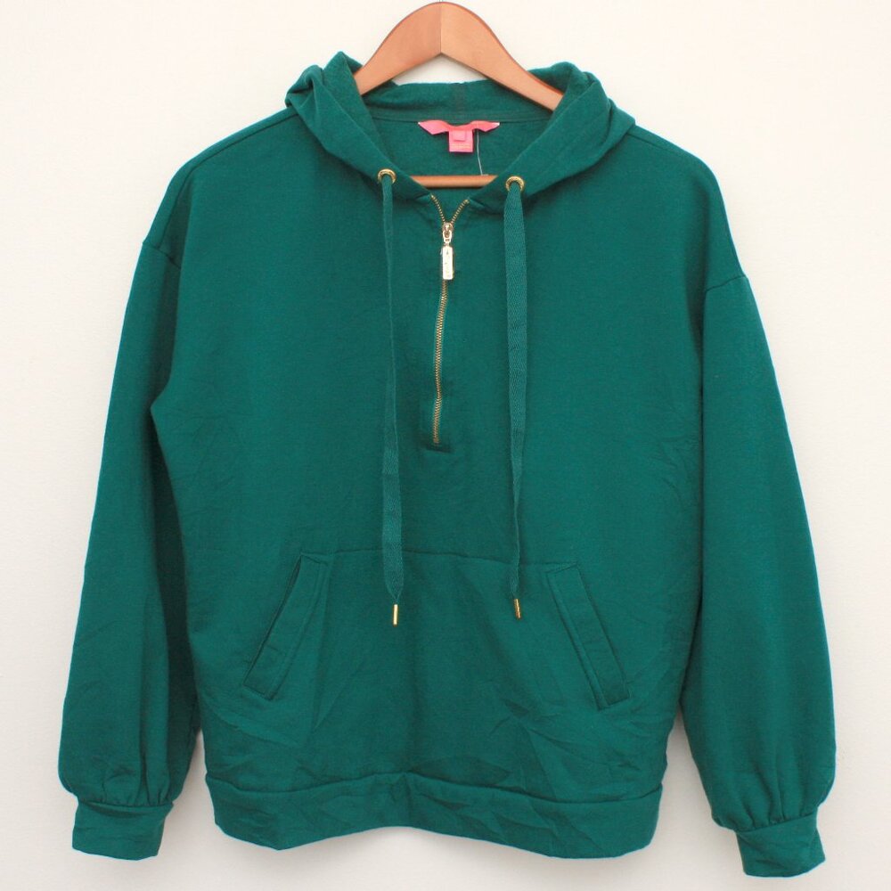 Lilly Pulitzer Suri Hoodie Women's Half Zip Green Small
